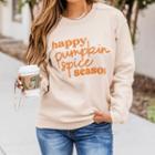 Halloween Long-sleeve Lettering Sweatshirt
