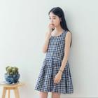 Plaid Sleeveless A-line Dress