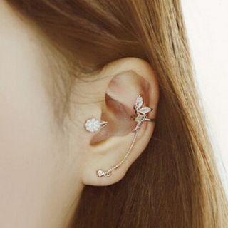 Rhinestone Fairy Chained Earring