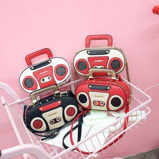 Faux-leather Radio Cross Bag