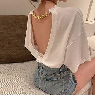 Chain-trim Cutaway-back Top