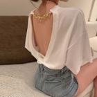 Chain-trim Cutaway-back Top