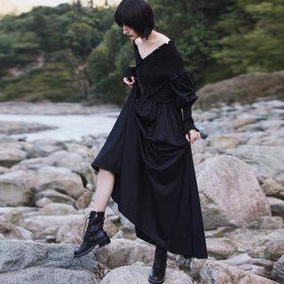 Off-shoulder Smocked A-line Dress (various Designs)