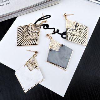Laser Cut Diamond Shaped Earrings