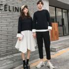 Couple Matching Sweatshirt / Long-sleeve A-line Midi Dress