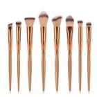 Set Of 8: Makeup Brush 8 Pieces - Rose Gold - One Size