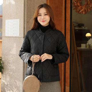 Snap-button Lightweight Quilted Jacket