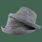 Gingham Sun Hat Black - 56cm To 58cm