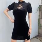 Short-sleeve Lace-up Qipao