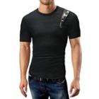 Short-sleeve Camo Print Top