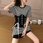 Short-sleeve T-shirt Dress / Belt