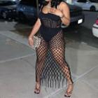 Perforated Maxi Skirt