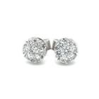 18k White Gold Earrings With Diamonds One Size