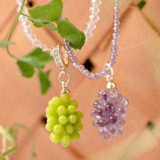 Grapes Bead Pendant Choker