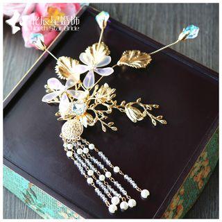 Bridal Faux Pearl Dangling Hair Clip