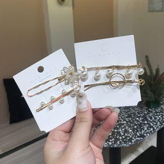 Faux Pearl Hair Clip Set