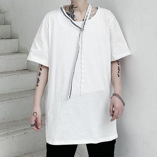 Set: Elbow-sleeve T-shirt + Neck Tie