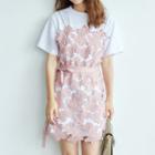 Mock Two-piece Lace T-shirt Dress