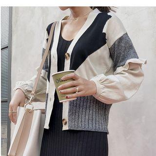 Set: Cardigan + Sleeveless Midi Dress Set - Cardigan - As Shown In Figure - One Size / Midi Dress - Black - One Size