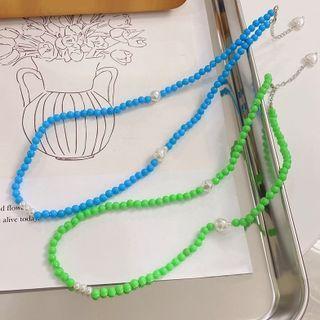 Bead Faux Pearl Necklace