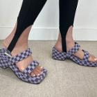 Plain / Checkered Platform Sandals