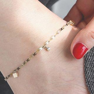 Alloy Star & Cube Anklet As Shown In Figure - One Size