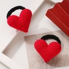 Heart Hair Tie Red - One Size