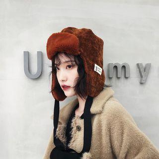 Corduroy Fleece-lined Trapper Hat