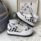 Patterned Platform Lace Up Sneakers