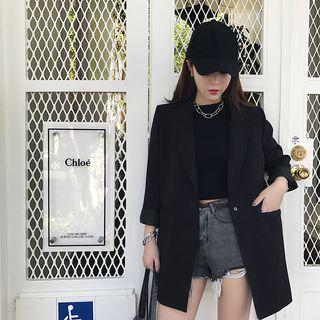 One-button Long Blazer