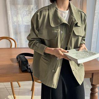 Flap-pocket Cotton Field Jacket