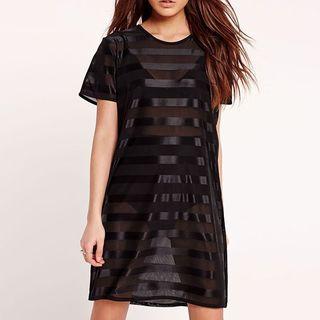 Stripe Sheer Dress