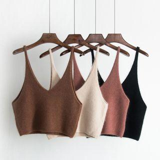V-neck Cropped Knit Camisole