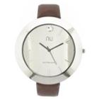 Large Mirrored Wrist Watch Brown - One Size