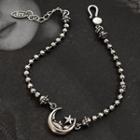 Moon & Star Sterling Silver Bracelet Silver - One Size