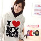 Message Print Hooded Pullover