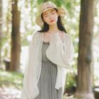 Puff-sleeve Chiffon Light Jacket
