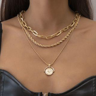 Pendant Layered Alloy Necklace