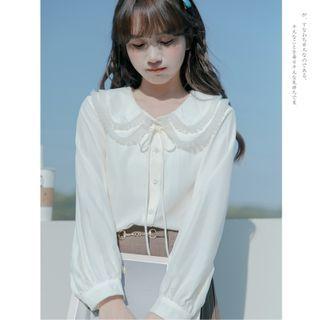 Layered Collar Shirt Almond - One Size