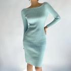 Long Sleeve Ribbed-knit Sweater Dress