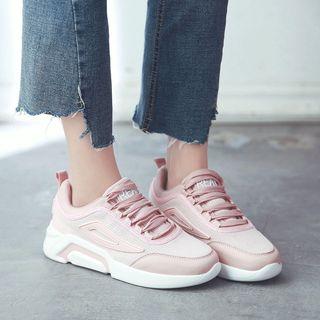 Platform Lettering Sneakers