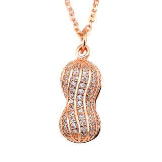Rhinestone Peanut Pendant