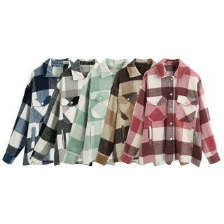 Gingham Button-up Jacket