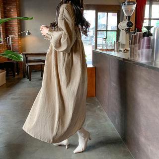 Button-through Maxi Empire Dress