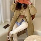 Set: Quilted Button Coat + Vest