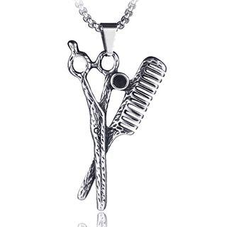 Stainless Steel Scissors Pendant Necklace