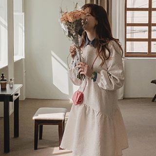 Flared Tiered Lace Dress