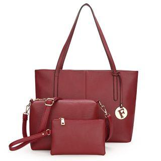 Set: Plain Tote + Shoulder Bag + Zip Pouch