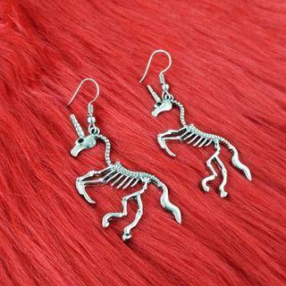 Unicorn Drop Earring 1 Pc - Silver - One Size