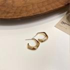 Geometric Hoop Earring E1165 - 1 Pair - Earrings - Gold - One Size
